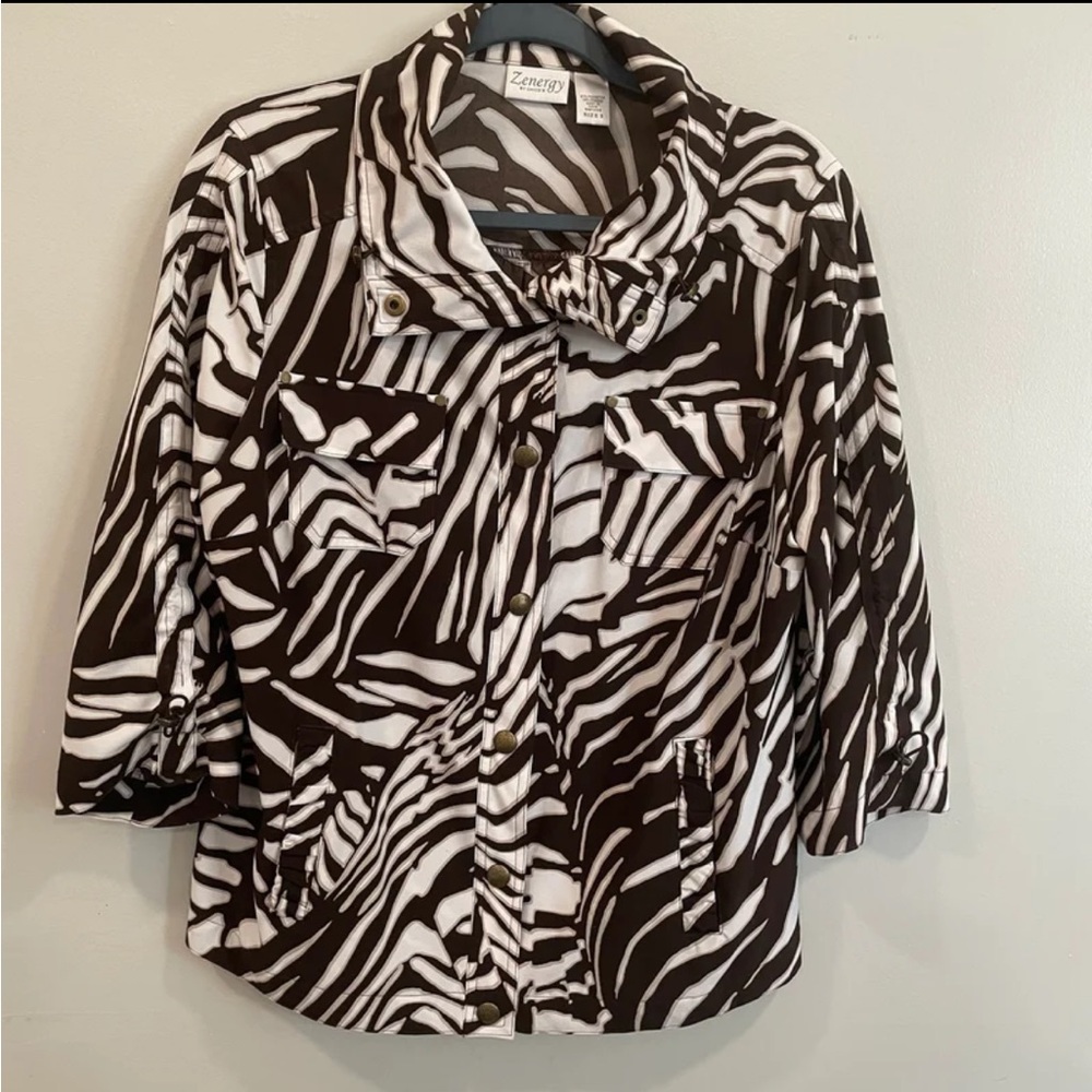 Chicos Zenergy Top Animal Print Size 3 / XL